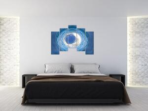 Moderný obraz - modrá abstrakcie (Obraz 125x90cm)