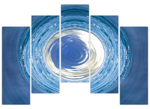 Moderný obraz - modrá abstrakcie (Obraz 125x90cm)