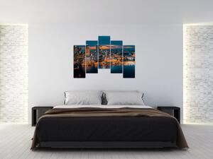 Obraz nočného mesta na stenu (Obraz 125x90cm)