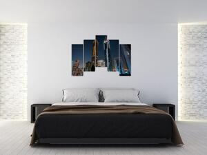 Obraz nočného mesta na stenu (Obraz 125x90cm)