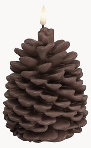 Ručne vyrobená vianočná LED sviečka's efektom plameňa Pine Cone, V 13 cm