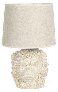 Béžová stolná lampa s hlavou leva - Ø 30 * 49 cm E27 / max 1 * 60W - Clayre & Eef