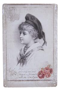 Nástenná kovová ceduľa The Fair Lady - 20 * 30 cm - Clayre & Eef