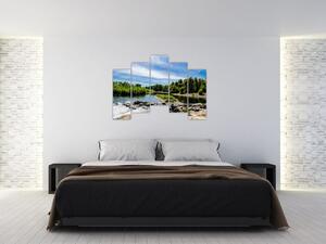 Obraz jazera na stenu (Obraz 125x90cm)