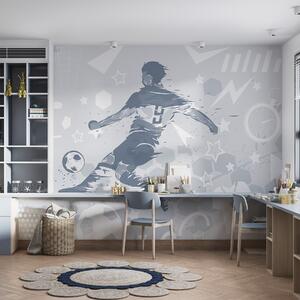 Tapety Futbal modrým atramentom, Fototapety Izba pre tínedžerov, Fototapety futbal, w04763v1 : Uwalls.sk