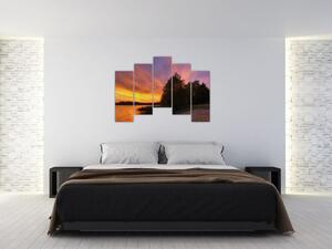 Farebný západ slnka - obraz (Obraz 125x90cm)