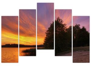 Farebný západ slnka - obraz (Obraz 125x90cm)