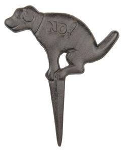 Záhradný hnedý liatinový zápich Pes No - 29*36 cm - Clayre & Eef