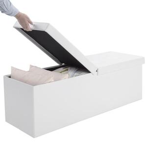 Úložný box s vyklapacím vekom 80x40x40cm - biely