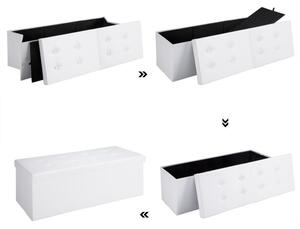 Úložný box s vyklapacím vekom 80x40x40cm - biely