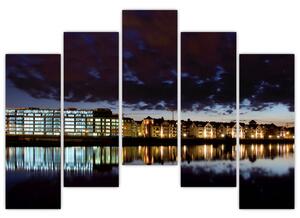 Nočné mesto, obraz (Obraz 125x90cm)