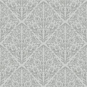 Tapety Botanický damašek v svetlošedej farbe s jemným obrysom, Tapety kvety, a00815v2 : Uwalls.sk