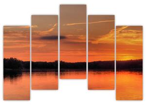Západ slnka na jazere, obraz (Obraz 125x90cm)