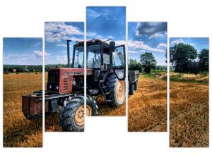 Obraz traktora v poli (Obraz 125x90cm)