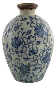 Dekoratívna váza s modrými kvetmi Tapp - Ø 13*19 cm