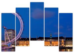 Londýnske oko v noci - obraz (Obraz 125x90cm)