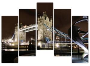 Nočný Tower Bridge - obraz (Obraz 125x90cm)