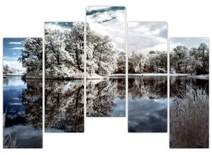 Zimná krajina - obrazy (Obraz 125x90cm)
