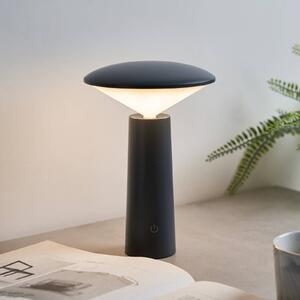 Pauleen LED stolová lampa na batérie ADORABLE SPARK, sivá, 21 cm, IP44, Hliník / sivá / zinok, Obývacia izba / jedáleň, Plast, Štýl mladých, Stojacie svietidlo
