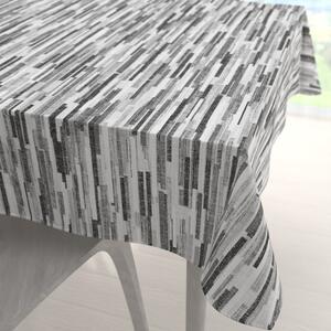 Biante Dekoračný štvorcový obrus Leona LN-175 Sivo-čierne pásiky 130x130 cm