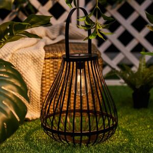Solárna stolná lampa Pauleen LED SUNSHINE SPARK, čierna, 34 cm, IP44, Čierna, Bambus, Štýl mladých, Lampáš