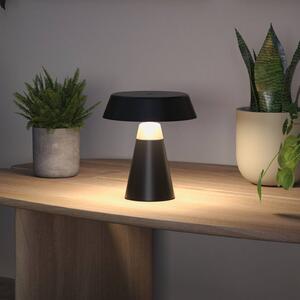 Stolová LED lampa Paulmann Lirox s akumulátorom, čierna/béžová, 20 cm, IP44, Čierna, Obývacia izba / jedáleň, kov, Moderný, Stojacie svietidlo