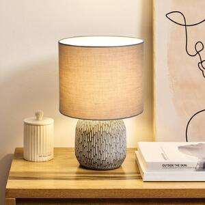 Stolová lampa Pauleen PLAYFUL GLIMMER, béžová, výška 35 cm, Hnedá / hrdzavá, Obývacia izba / jedáleň, Textil / látka / hodváb, Štýl mladých, Stojacie svietidlo