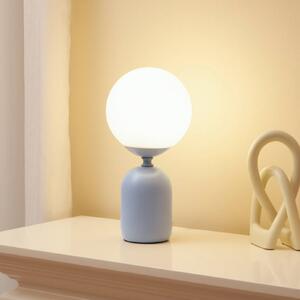 Stolová lampa Pauleen GLOWING CHARM, modrá, výška 30 cm, Hliník / sivá / zinok, Obývacia izba / jedáleň, Sklo, Štýl mladých, Stojacie svietidlo