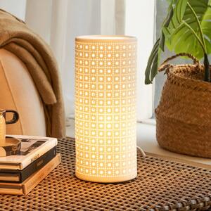 Stolová lampa Pauleen PURE SUNKISS, biela, výška 27 cm, porcelán, Biela / opálová, Obývacia izba / jedáleň, Keramický, Štýl mladých, Stojacie svietidlo