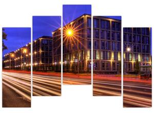 Nočné ulice - obraz do bytu (Obraz 125x90cm)
