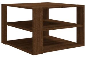 Konferenčný stolík hnedý dub 60x60x40 cm spracované drevo