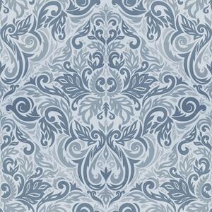 Tapety Modrý akantový damask, Tapety ázijský štýl, a00826 : Uwalls.sk