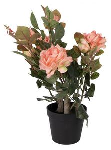 Artificial Plant Rose 20x20x55 Cm Pink Plastic - 20*20*55 cm - Clayre & Eef
