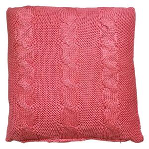 Malinovo ružový pletený vankúš Lodge Raspberry - 60 * 60cm - Colmore by Diga