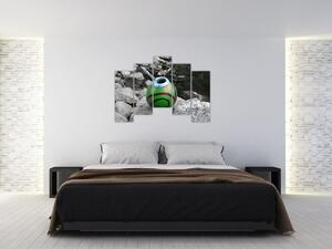Zelený hrnček - obraz (Obraz 125x90cm)