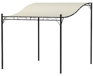 OUTSUNNY Kovová voľne stojaca pergola s plátennou strechou 298 x 248 cm krémová