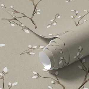 Tapety Krémové púčiky na taupe, Tapety kvety, a00861 : Uwalls.sk