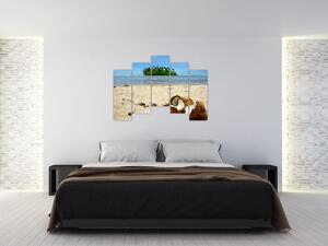 Pláž - obraz (Obraz 125x90cm)
