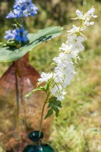 Dekorácia umelá biela kvetina Delphinium - 10*10*94 cm - J-Line by Jolipa