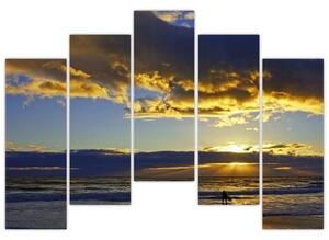 Západ slnka na mori - obraz na stenu (Obraz 125x90cm)
