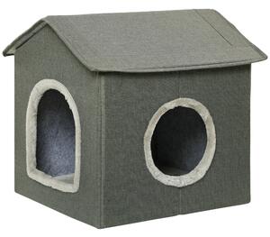 PAWHUT Pelech pre mačky HOUSE 39 x 44 x 41 cm khaki