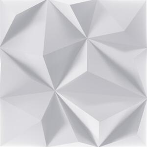 Obkladové panely 3D LINE XPS, cena za kus, rozmer 50 x 50 cm, GEO biely, IMPOL TRADE