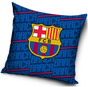 Velúrový vankúš FC Barcelona – motív Letters | 40 x 40 cm