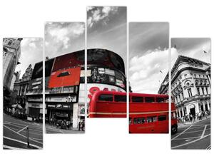 Červený autobus v Londýne - obraz (Obraz 125x90cm)