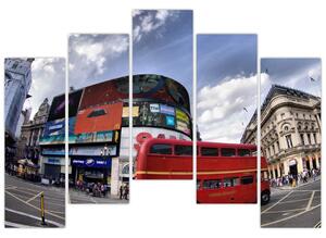Červený autobus v Londýne - obraz (Obraz 125x90cm)