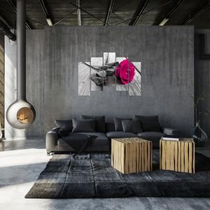 Ruže fialová - obraz (Obraz 125x90cm)