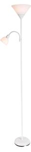Brilagi - Stojacia lampa ARIANA 1xE27/100W/230V + 1xE14/25W biela