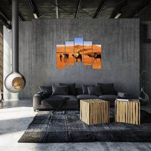 Ťavy v púšti - obraz (Obraz 125x90cm)