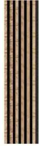 Akustické dekoračné panely wotan 3D lamely na filcovom podklade 270 x 30 cm