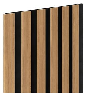 Dekoračné panely SLIM, dub svetlý 3D lamely na filcovom podklade, rozmer 270 x 30 cm, IMPOL TRADE